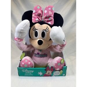 Disney Baby Peek-A-Boo Minnie Mouse Animated Musical Plush Toy Pink Heart Bow